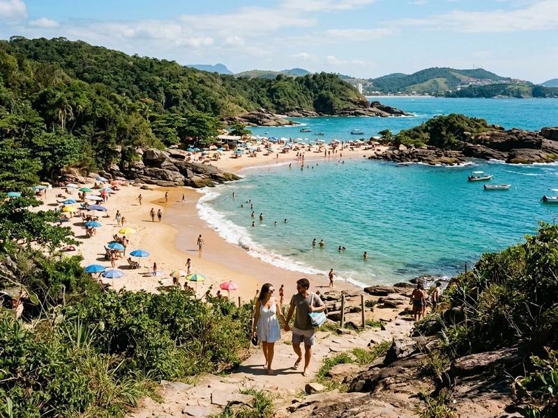Descubra o lado mais charmoso e intimista de Guarapari em uma jornada planejada sob medida para casais. 🌅 O roteiro combina praias calmas e preservadas como a Praia dos Padres e Peracanga com experiências exclusivas, incluindo navegação de lancha privativa, spa revigorante para dois e mirantes com vistas panorâmicas de tirar o fôlego. A gastronomia brilha com jantares à luz de velas e moquecas capixabas autênticas, tudo ancorado na serenidade da bucólica enseada de Meaípe. ✨🥂
