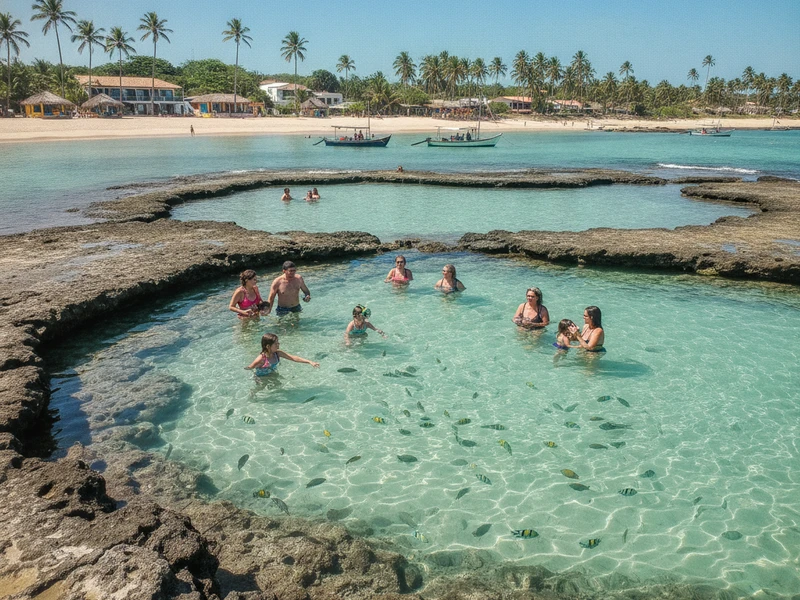 Este roteiro de 3 dias em Porto de Galinhas foi cuidadosamente planejado para famílias que buscam diversão, segurança e momentos inesquecíveis. Com um ritmo moderado e pausas estratégicas, garantimos atividades para todas as faixas etárias, desde as crianças até os idosos. Explore as famosas piscinas naturais em um passeio de jangada, relaxe nas águas calmas da Praia de Muro Alto, encante-se com os cavalos-marinhos no Projeto Hippocampus e no Pontal do Maracaípe, e desfrute da culinária local em restaurantes acolhedores. Priorizamos a acessibilidade e a segurança em todas as atrações, evitando deslocamentos longos e atividades de risco. Prepare-se para dias de sol, mar e muita alegria em família! 🏖️👨‍👩‍👧‍👦🐢