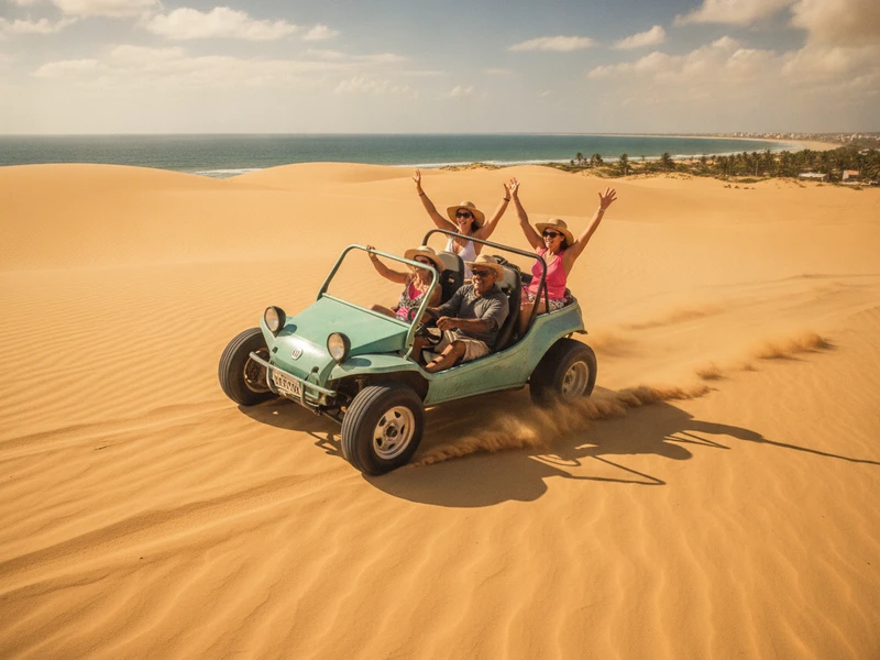 Prepare-se para uma imersão total em adrenalina e exploração nas paisagens deslumbrantes de Natal, Rio Grande do Norte! Este roteiro de 3 dias foi desenhado para aventureiros que buscam desafios e contato intenso com a natureza. Você vai desbravar as icônicas dunas de Genipabu em um emocionante passeio de buggy, com a opção de um inusitado passeio de dromedário. Aventure-se em trilhas desafiadoras pelo Parque das Dunas, explorando a rica biodiversidade local, e refresque-se com atividades aquáticas como stand-up paddle ou caiaque na Lagoa de Arituba. O ponto alto da viagem será a experiência inesquecível do paraquedismo, proporcionando vistas aéreas espetaculares e uma descarga de pura adrenalina. Para completar, mergulhe nas águas cristalinas dos Parrachos de Pirangi, descobrindo a vida marinha. Cada atividade é pensada para garantir segurança com guias especializados e equipamentos adequados, permitindo que você se concentre apenas na emoção da descoberta. Prepare-se para um ritmo intenso e dinâmico, longe de multidões, e viva Natal como nunca antes! 🚀🌊🏜️