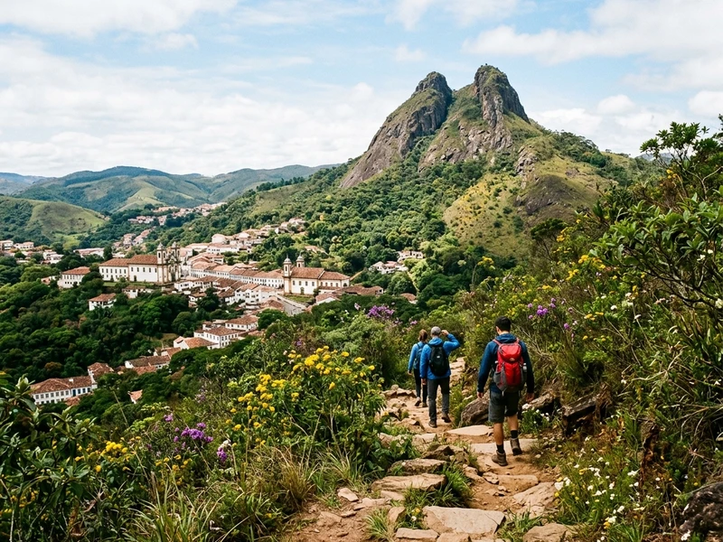 Um roteiro eletrizante desenhado sob medida para quem busca adrenalina maxima em meio a natureza intocada das serras mineiras. 🏔️ Composto por escaladas desafiadoras em paredes de quartzito, trekking vertiginoso ate o cume do Pico do Itacolomi, travessias tecnicas em cavernas e minas profundas, alem de rapel em cachoeiras caudalosas e parapente sobre vales grandiosos. Uma vivencia intensa que combina preparo fisico, equipamentos de alta precisao e a vibracao constante do turismo de aventura ao ar livre! 🦅⚡