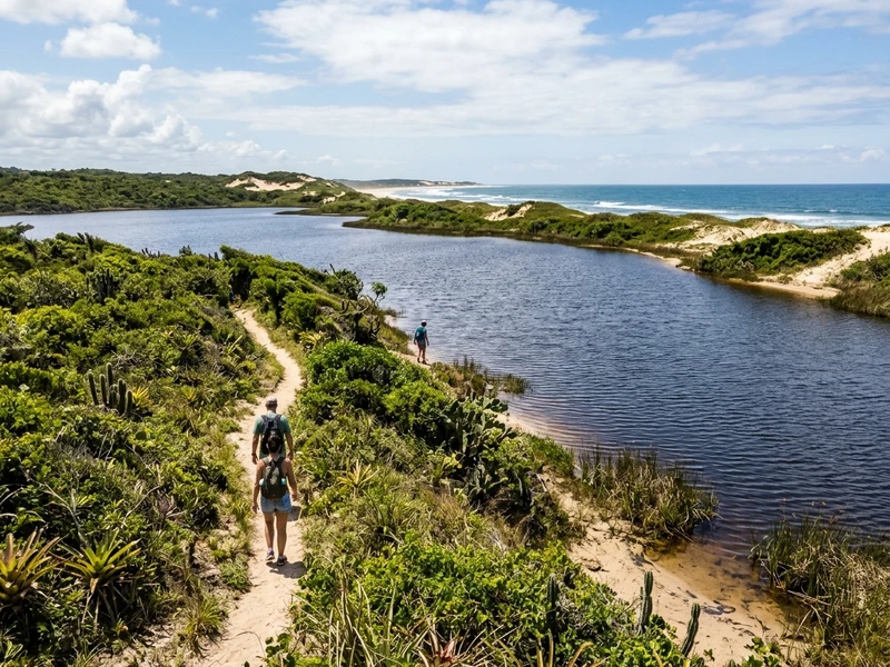 Descubra a rica biodiversidade de Macaé em uma viagem sustentável de 3 dias feita sob medida para amantes da natureza. 🌿 Das formações vegetais do Parque Nacional da Restinga de Jurubatiba aos santuários de Mata Atlântica no Parque Natural Municipal Fazenda Atalaia e às nascentes preservadas do Sana, o roteiro valoriza trilhas com baixo impacto e guias ambientais certificados. 🦜 Navegue com biólogos marinhos pelo Arquipélago de Sant'Anna, contemple aves nativas na Lagoa de Imboassica e saboreie refeições nutritivas com ingredientes agroecológicos. Uma imersão equilibrada que une conscientização, ar puro e belezas cênicas inesquecíveis. 🌊✨