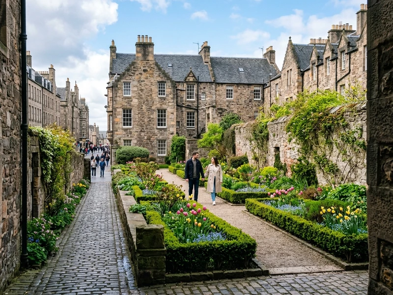Um roteiro cuidadosamente desenhado para casais que buscam sofisticação e romance sem aglomerações. Esta jornada por Edimburgo combina experiências memoráveis a dois: tratamentos exclusivos em spa de luxo, passeio panorâmico de barco pelas pontes do Firth of Forth, entardeceres mágicos em Calton Hill e Arthur's Seat, além de jantares intimistas à luz de velas em cenários históricos lendários. Os percursos incluem cantos bucólicos como Dean Village e Circus Lane, harmonizados com a elegância primaveril da Escócia e hospedagem com vista especial. 🌸🥂✨