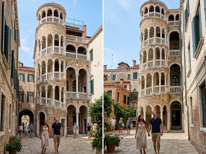 Um roteiro exclusivo de três dias desenhado especialmente para casais que buscam romance autêntico e privacidade absoluta no verão veneziano 🌹. Longe de excursões massivas, a jornada combina hospedagem charmosa com vista para canais calmos, momentos revigorantes de spa a dois na Giudecca, almoço privativo entre vinhas históricas e passeios de barco exclusivos com brinde ao pôr do sol 🥂. As noites ganham vida com jantares inesquecíveis à luz de velas e caminhadas silenciosas sob o luar pelas pontes centenárias 🕯️✨.