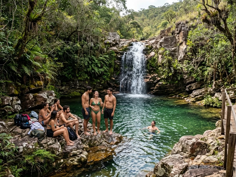 Um roteiro dinâmico e inteligente criado sob medida para quem ama noitadas, música ao vivo e festivais, sem abrir mão das belezas naturais da Chapada dos Veadeiros. Programado estrategicamente com passeios diurnos de baixo desgaste físico, como as Loquinhas, o Vale da Lua e as piscinas termais quentinhas, você preserva toda a disposição física para se jogar no efervescente circuito cultural. À noite, a rota destaca os points mais concorridos de Alto Paraíso e da Vila de São Jorge, incluindo a tradicional Vendinha 1961, o clássico forró no Espaço Cultural Cavaleiro de Jorge e os pubs de cerveja artesanal, sempre com logística e deslocamentos seguros. 🎶🌌