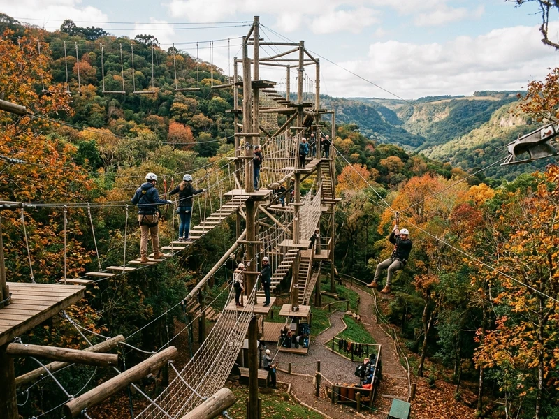 Um roteiro dinâmico e sem pausas feito para quem busca esgotar as energias em meio à natureza selvagem. Fugindo dos passeios tradicionais e das rotas contemplativas, a viagem explora o potencial geográfico brutal dos cânions da serra gaúcha. Com atividades de bungee jump, escalada em rocha, rafting em águas bravas classe IV, pêndulo gigante e canyoning em cascatas, cada minuto é preenchido com foco em segurança técnica profissional e superação física inesquecível. ⛰️⚡