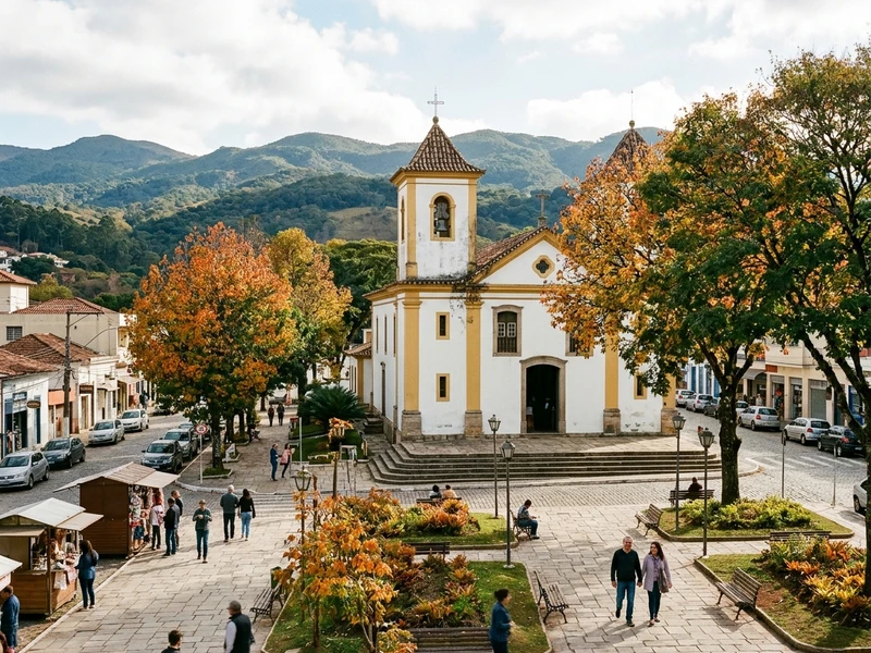 Um roteiro cultural denso e fascinante por Serra Negra, planejado para viajantes que priorizam contexto histórico autêntico. A jornada abrange desde a fundação da vila e a epopeia da Revolução Constitucionalista de 1932 até o requinte da era de ouro do termalismo medicinal. Percorra vinícolas familiares com raízes na imigração italiana do século XIX, fazendas cafeeiras centenárias e ateliês de tecelagem tradicional, saboreando a legítima culinária caipira paulista sob a brisa fresca do outono da Mantiqueira. 🍂🏛️📜