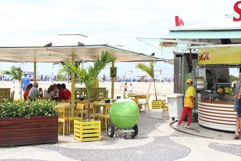 Quiosque na Praia de Copacabana