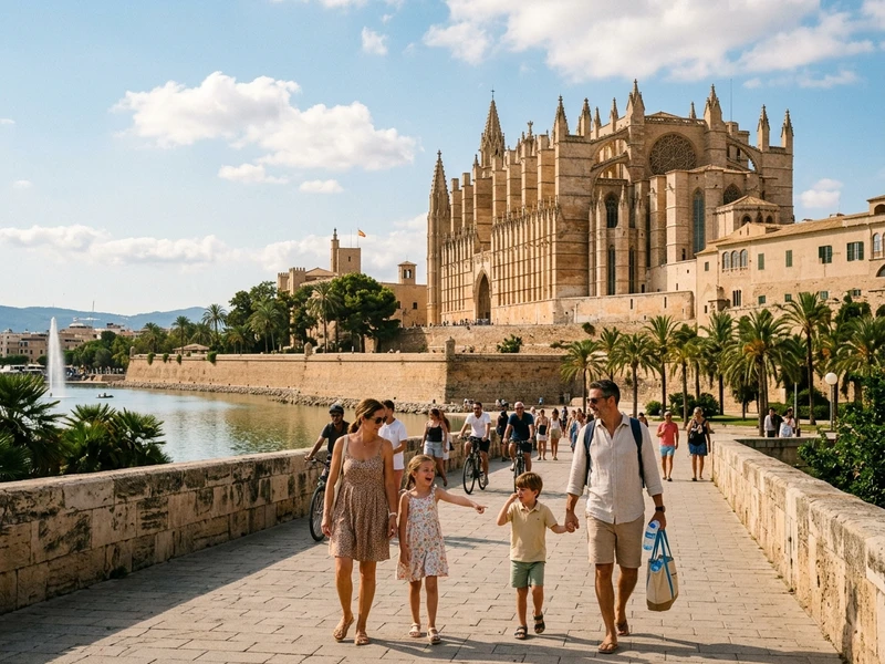 Um roteiro cuidadosamente planejado para atender crianças, adultos e idosos com máximo conforto e segurança nas Ilhas Baleares 🌴. O itinerário equilibra atrações interativas como o Palma Aquarium, parques planos com parquinhos arborizados, monumentos históricos dotados de acessibilidade total e paradas em confeitarias tradicionais. Inclui intervalos sagrados de descanso durante o pico do calor de verão, minimizando deslocamentos longos e garantindo uma experiência inesquecível e sem estresse para todas as gerações da família 🇪🇸✨.