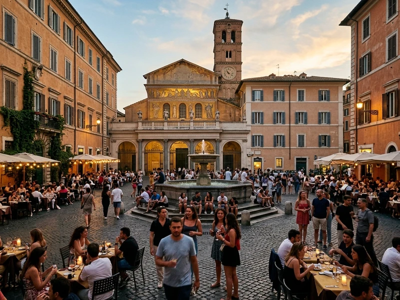 Um roteiro sob medida para quem busca energia, musica e noites eletrizantes no verao europeu sem o desgaste de passeios diurnos exaustivos 🎧. O itinerario foca nos polos mais fervilhantes da vida noturna: o charme boemio de Trastevere, o festival Lungo il Tevere a beira-rio, o circuito alternativo e techno de Testaccio e Ostiense e a efervescencia do festival de verao na Villa Ada ✨. Com manhas reservadas para descanso, deslocamentos noturnos planejados via taxi oficial para total seguranca e experiencias gastronomicas saborosas e descomplicadas, voce aproveita o melhor dos festivais e das pistas sem perder o ritmo 🍸.