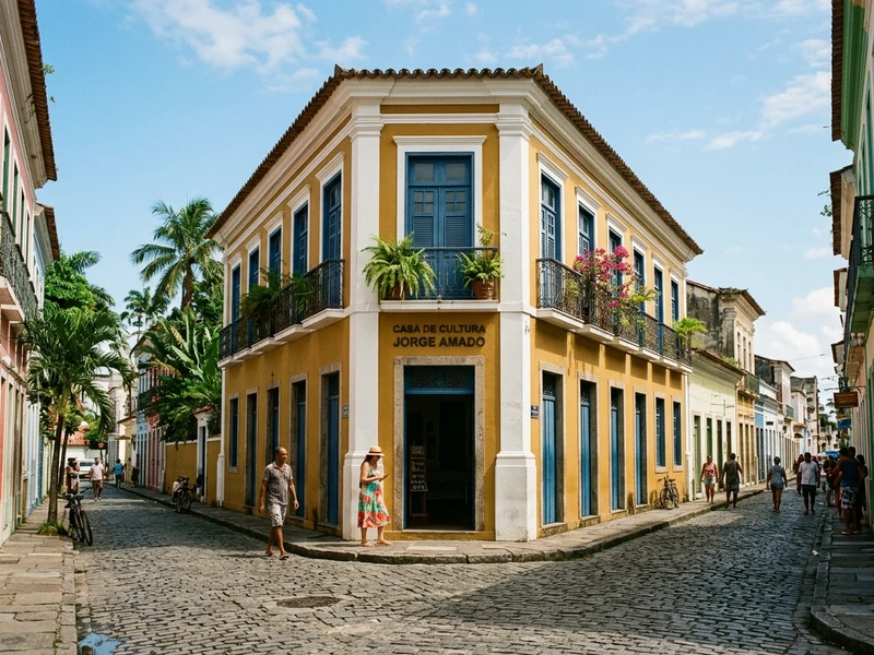 Roteiro cultural aprofundado de 3 dias dedicado a desvendar a rica heranca historica, literaria e social de Ilheus 🌴. Os viajantes exploram os cenarios autenticos retratados por Jorge Amado, palacetes da Belle Epoque cacaueira, uma fazenda centenaria produtora sob a sombra da Mata Atlantica e a terceira igreja rural mais antiga do Brasil, construida em 1537 no Rio do Engenho ⛪. Uma viagem focada em autenticidade documental, arte sacra, espetaculos locais e na expressiva culinaria baiana de raiz 🍫✨.