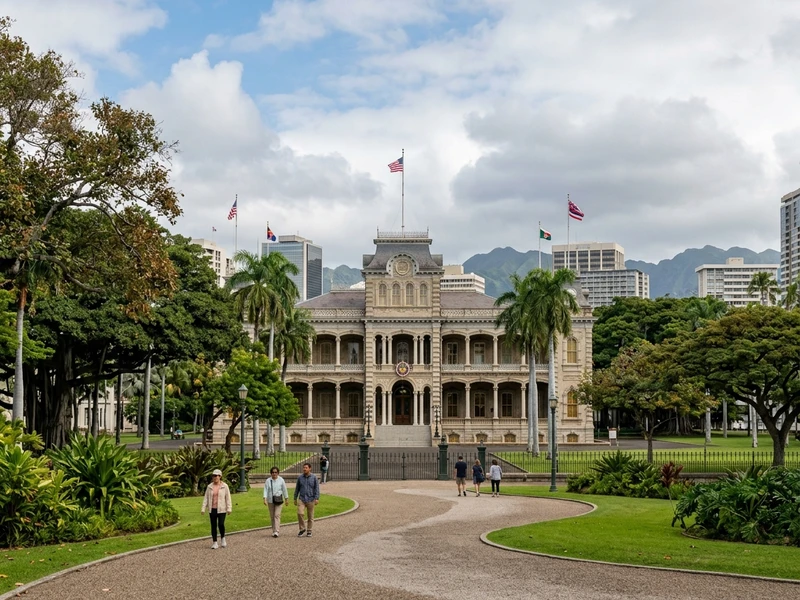 Um roteiro exclusivo de 3 dias desenhado para quem busca conexao autentica com o passado e o presente do arquipelago havaiano 🏛️. Deixe de lado os pontos turisticos superficiais e percorra o unico palacio real norte-americano, os monumentos da dinastia Kamehameha, o lendario Bishop Museum e a historia viva da navegacao polinesia 🧭. Cada refeicao resgata as contribuicoes dos povos originarios e das ondas migratorias, desde pratos tradicionais de taro e porco kalua ate a sofisticada Hawaii Regional Cuisine 🌺.