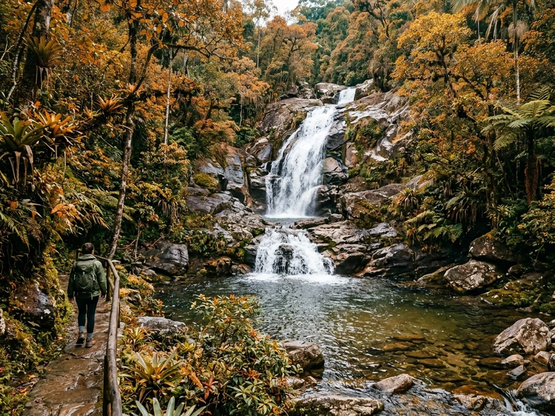 Um roteiro eletrizante de 3 dias desenhado para exploradores em busca de superar limites fisicos em cenarios intocados de Paraty. 🌿 No outono, o clima estavel favorece atividades verticais e travessias oceanicas. Voce comecara com rapel tecnico na Cachoeira da Pedra Branca e surf na rocha do Toboga. No segundo dia, enfrentara uma remada em caiaque oceanico pelo unico fiorde tropical brasileiro somada a escalaminhada extenuante do Pao de Acucar do Mamangua. Para coroar, uma marcha vigorosa pela Reserva da Juatinga revela a lendaria Cachoeira do Saco Bravo, com sua piscina de agua doce suspensa de frente para a imponencia do oceano aberto. Adrenalina pura, seguranca tecnica impecavel e natureza exuberante! ⚡🧭