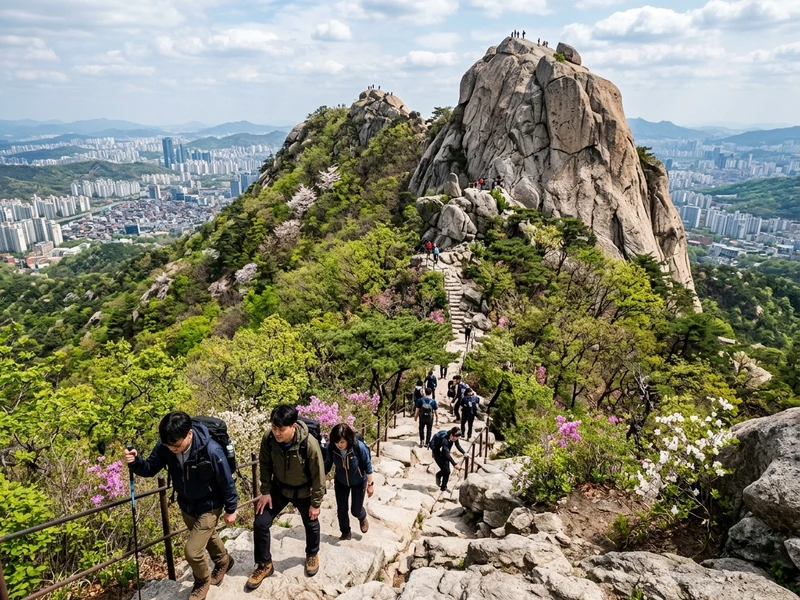 Um roteiro energetico e eletrizante desenhado sob medida para entusiastas de esportes radicais e exploracao fisica intensa 🏔️. Durante tres dias intensos na primavera, voce escalara os picos de granito do Parque Nacional Bukhansan, dominara os cabos de aco verticais do desfiladeiro Y-Valley em Dobongsan e correra pelas cristas desafiadoras de Gwanaksan 🧗. A expedicao tambem integra sessao tecnica de bouldering avancado, esportes aquaticos dinamicos nas aguas do Rio Han 🏄 e uma nutricao estrategica rica em proteinas e alimentos funcionais coreanos para manter a estamina no auge. Prepare suas botas e sinta a verdadeira adrenalina ao ar livre!