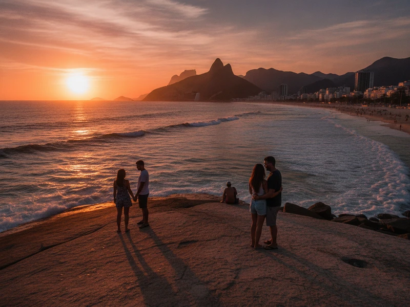 Prepare-se para uma escapada romântica de 3 dias no coração do Rio de Janeiro, projetada exclusivamente para casais que buscam momentos íntimos e experiências memoráveis. Este roteiro cuidadosamente elaborado evita as multidões e foca em cenários deslumbrantes, gastronomia requintada e relaxamento a dois. Desfrute de pores do sol espetaculares no Arpoador, um passeio de barco romântico pela Baía de Guanabara, um tratamento de spa relaxante para casais e jantares à luz de velas em restaurantes com vistas panorâmicas. Acomode-se em um hotel charmoso em Ipanema, com fácil acesso às praias e aos melhores pontos da cidade. Cada dia é uma celebração do amor, com tempo para explorar a beleza natural e cultural do Rio em um ritmo tranquilo e apaixonante. 🥂✨