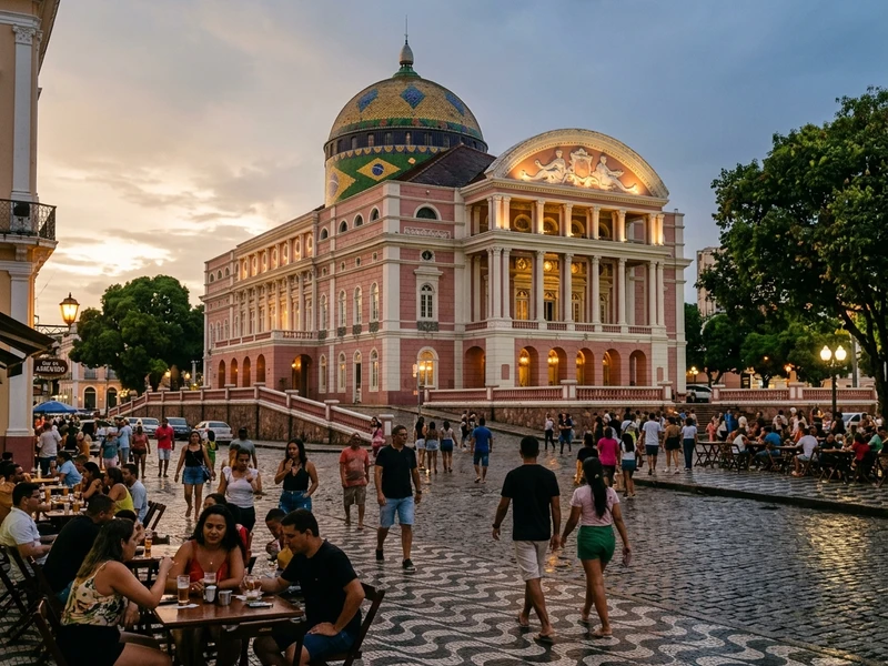 Prepare-se para viver a intensidade festiva e cultural de Manaus em um roteiro feito sob medida para amantes da musica e da vida noturna! 🎉 O itinerario equilibra descansos estrategicos durante o dia com noites memoraveis, passando pela lendaria cena de rock do Porao do Alemao, os flutuantes descolados do Rio Taruma-Acu e as vibrantes noites de toada de Boi-Bumba no Luar de Uaicurapa. 🎶 Entre uma festa e outra, saboreie a culinaria amazonica de renome internacional, admire o Teatro Amazonas e brinde com drinks de jambu em Vieiralves. Tudo planejado com deslocamentos seguros via transporte por aplicativo para curtir cada momento sem preocupacoes! 🍹✨