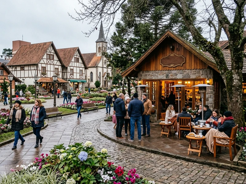 Uma rota gastronômica desenhada para paladares apurados que valorizam raízes autênticas e boa mesa. Percorra a histórica Nova Petrópolis no ápice do inverno, degustando pratos premiados no aclamado Restaurante Colina Verde, provando queijos e embutidos artesanais, explorando chopes de fermentação germânica e se aquecendo com fondues, vinhos e o inigualável café colonial da serra gaúcha. 🥨🧀🍷