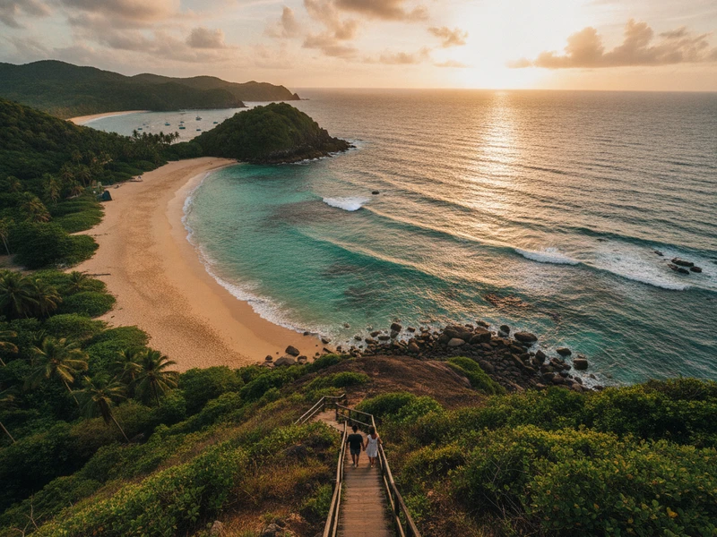 Este roteiro de 3 dias em Fernando de Noronha foi cuidadosamente planejado para casais que buscam uma experiência romântica e intimista, longe das multidões. Priorizamos momentos especiais como jantares à luz de velas, passeios de barco ao pôr do sol e acomodações com vistas deslumbrantes. Cada dia é uma celebração do amor e da natureza exuberante da ilha, com atividades que promovem a conexão e o bem-estar. Desde a chegada, com um pôr do sol mágico no Mirante do Boldró, até um relaxante spa a dois e a exploração de praias paradisíacas como Sancho e Baía dos Porcos, cada detalhe foi pensado para criar memórias inesquecíveis. A gastronomia local, com opções sofisticadas e ambientes charmosos, complementa a experiência, garantindo que cada refeição seja um deleite. Preparem-se para se apaixonar ainda mais por Noronha e um pelo outro! 🥂🌴☀️