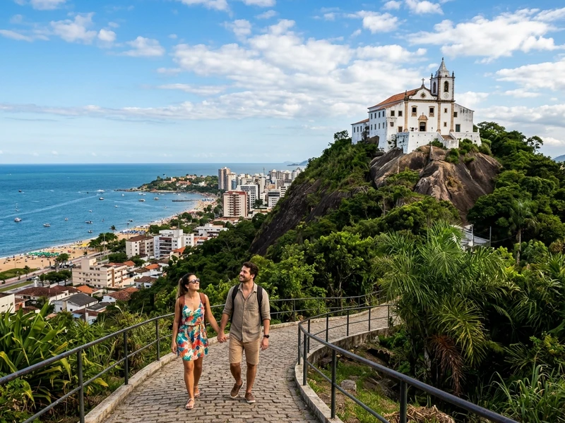 Viva uma experiência inesquecível a dois no litoral capixaba com este roteiro criado sob medida para casais apaixonados. Desfrute do charme constante da orla da Praia da Costa, contemple vistas panorâmicas espetaculares no alto do secular Convento da Penha e no Morro do Moreno, e encante-se com o pôr do sol dourado em um passeio de barco privativo. O itinerário harmoniza perfeitamente o bem-estar de um spa a dois, o sossego paradisíaco da Praia Secreta e o encanto bucólico da Barra do Jucu com jantares exclusivos à luz de velas e gastronomia sofisticada. Cada detalhe foi pensado para criar momentos íntimos e memórias duradouras sob o sol vibrante do verão.
