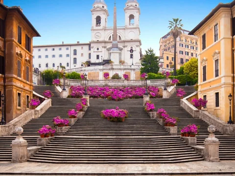 Piazza di Spagna e Escadaria Espanhola