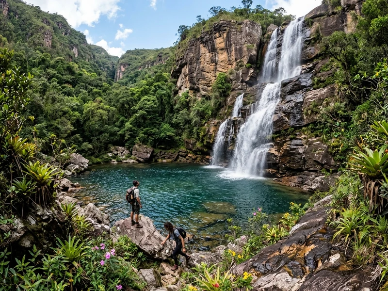 Roteiro de 3 dias desenhado para aventureiros exigentes que buscam condicionamento físico no limite e cenários arrebatadores na Chapada Diamantina 🌄. As atividades englobam trekking em terrenos escarpados, rapel na Cachoeira do Sossego, escalada em arenito, tirolesa de velocidade no Poço do Diabo ⚡, espeleomergulho nas galerias da Pratinha e a lendária subida da Cachoeira da Fumaça 🌊. Todas as operações contam com apoio de guias especializados e exigem equipamento individual de segurança completo.