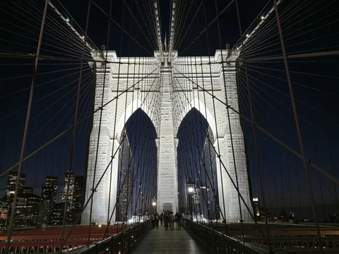 Caminhada pela Ponte do Brooklyn (parte)
