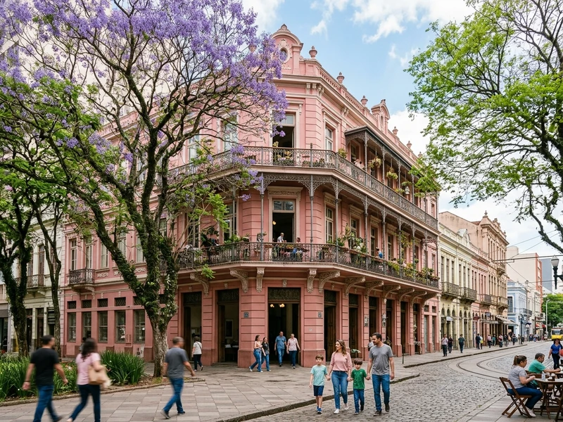 Um roteiro cuidadosamente planejado para familias com criancas e idosos aproveitarem a capital gaucha com total conforto, seguranca e ritmo moderado. 🌸 Explore o Museu de Ciencias e Tecnologia da PUCRS, passeie pelas alamedas floridas do Parque Farroupilha e do Jardim Botanico, e descubra a beleza arquitetonica da Casa de Cultura Mario Quintana. As tardes terminam com o espetaculo dourado do por do sol na Orla do Guaiba e no Parque Pontal, alem de pausas estrategicas para descansos e refeicoes deliciosas no Mercado Publico e na classica Churrascaria Barranco.