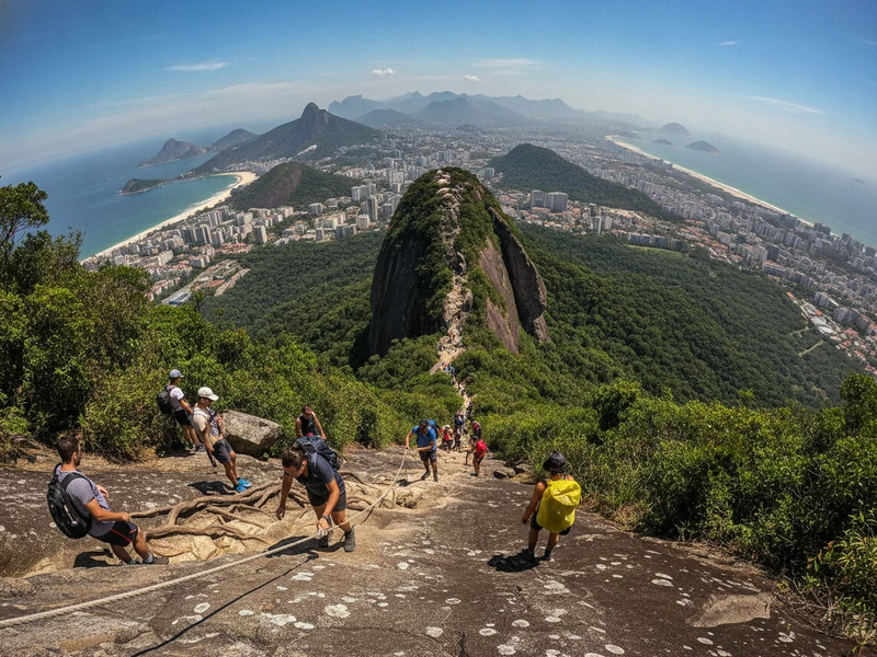 Este roteiro de 3 dias no Rio de Janeiro é feito sob medida para aventureiros e exploradores que buscam adrenalina e contato intenso com a natureza. 🏞️ Começamos com a desafiadora trilha e escalada da Pedra da Gávea, seguida por um emocionante voo de asa delta ou parapente na Pedra Bonita, oferecendo vistas espetaculares da cidade. O segundo dia nos leva à maior floresta urbana do mundo, com a trilha do Pico da Tijuca, e uma escalada guiada no Morro da Urca, proporcionando perspectivas únicas da Baía de Guanabara. O último dia é dedicado à aventura aquática com uma aula de surf na Prainha e a exploração da famosa trilha da Pedra do Telégrafo, com suas fotos icônicas. 📸 Cada atividade foi cuidadosamente selecionada para garantir um ritmo intenso e dinâmico, evitando locais superlotados e focando na experiência de exploração e superação. Orientações de segurança e equipamentos são sempre prioridade, garantindo uma viagem inesquecível e segura. Prepare-se para suar, se maravilhar e viver o Rio de Janeiro de uma forma que poucos conhecem! 💪
