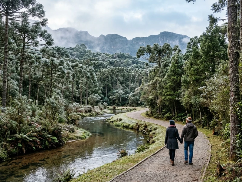 Uma viagem inesquecível desenhada sob medida para casais que buscam privacidade, aconchego e romantismo autêntico. Durante três dias de inverno na charmosa vila serrana de Monte Verde, vocês desfrutarão de hospedagem com vista espetacular para o mar de nuvens, momentos de relaxamento em spa a dois, passeio de barco exclusivo pelas águas tranquilas da região e jantares à luz de velas com o melhor da alta gastronomia e vinhos de montanha. O equilíbrio perfeito entre natureza exuberante, vistas de tirar o fôlego ao pôr do sol e experiências intimistas para criar memórias inesquecíveis.