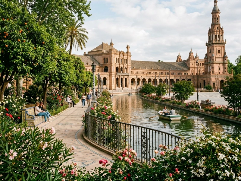 Um roteiro exclusivo de três dias focado em descanso absoluto, conforto requintado e momentos de paz 🌿. Com base no luxuoso Hotel Alfonso XIII, a jornada valoriza praças arborizadas, o relaxamento terapêutico em termas históricas, a beleza silenciosa de claustros barrocos e jantares contemplativos à beira do Guadalquivir 🕊️. Uma viagem planejada sem pressa nem aglomerações, perfeita para restaurar corpo e mente na estação mais florida do ano 🌸.
