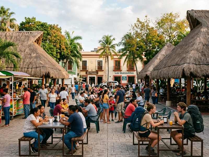 Um roteiro mochileiro vibrante e inteligente por Cancun e regiao! 🎒✨ Esqueça os resorts caros: aqui a proposta e vivenciar a autenticidade mexicana ficando no centro da cidade, usando linhas de onibus publico por menos de um dolar e saboreando tacos incriveis nos tradicionais Mercado 28 e Mercado 23. O roteiro inclui banhos nas aguas azul-turquesa de Playa Delfines e Playa Tortugas, alem de uma escapada espetacular ate Isla Mujeres e a rica historia maia nas ruinas de El Rey. Economia, liberdade e novas amizades pelo Caribe! 🌊🇲🇽