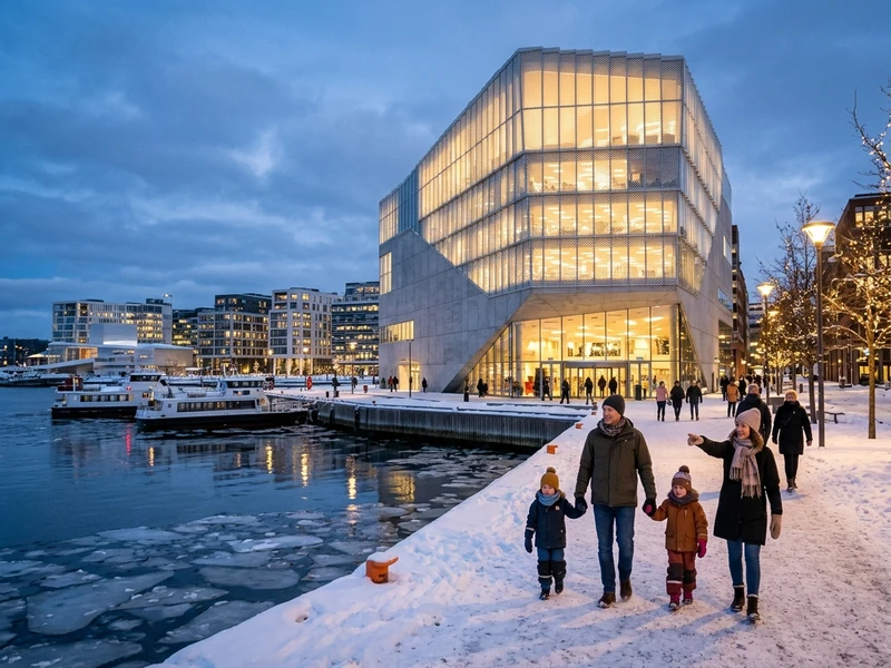 Um roteiro sob medida para viagens em família durante o charmoso inverno norueguês. ❄️🏰 Com foco total em segurança, acessibilidade para todas as idades e ritmo moderado com pausas no hotel, o itinerário equilibra museus fascinantes como o Frammuseet e a moderníssima biblioteca Deichman com belos passeios ao ar livre e gastronomia reconfortante. Uma experiência encantadora que conecta crianças e avós ao melhor da cultura escandinava! ☕✨🇳🇴