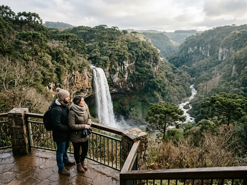 Um roteiro exclusivo de 3 dias desenhado para casais que buscam uma fuga romântica e intimista no inverno da Serra Gaúcha. A experiência combina charmosos chalés entre araucárias, relaxamento profundo em um spa a dois, passeios de barco com inspiração alpina, vistas panorâmicas de tirar o fôlego nos cânions ao entardecer e noites com jantares à luz de velas acompanhados pelos melhores vinhos e fondues da região. Cada parada foi pensada para manter o clima intimista, longe de excursões barulhentas e focado na conexão do casal. 🕯️🍷🌲
