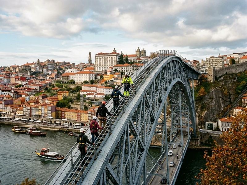 Um roteiro eletrizante e dinâmico feito para quem busca esgotamento físico positivo e paisagens brutas longe de passeios passivos. O trajeto combina a escalada na monumental estrutura da Ponte da Arrábida, trilhas técnicas nas Serras do Porto, rafting caudaloso de outono no Rio Paiva, a travessia aérea da vertiginosa Ponte 516 Arouca e manobras radicais de surf e coasteering pelas falésias atlânticas. Toda a logística prioriza equipamentos profissionais de segurança, guias certificados e culinária substancial para recarregar o vigor após cada desafio. ⚡🧗
