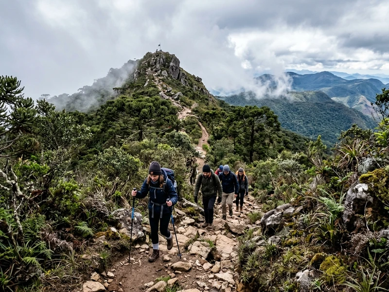 Um roteiro dinâmico e sem pausas contemplativas passivas, planejado sob medida para exploradores que buscam adrenalina pura nas montanhas de Minas Gerais. Durante três dias intensos de inverno, você conquistará as principais cristas da Mantiqueira: o colossal Pico do Selado, a fenda técnica da Pedra Partida, as vias de rocha do Chapéu do Bispo e o clássico cume da Pedra Redonda. O cronograma inclui ainda tirolesas gigantescas a 70 metros de altura na Fazenda Radical e travessias rústicas por caminhos selvagens. Equipamentos técnicos de proteção, vestuário em camadas e calçados com alto poder de tração são vitais para enfrentar a rocha exposta e o frio congelante com total controle e segurança. 🏔️🧗‍♂️❄️