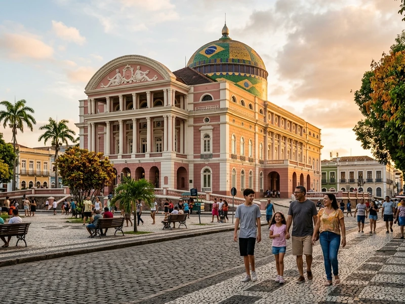 Um roteiro cuidadosamente planejado para familias com criancas e idosos, unindo seguranca, ritmo sereno e rica imersao cultural e natural. Descubra a imponencia historica do Teatro Amazonas, maravilhe-se com os peixes-boi no Bosque da Ciencia e vivencie o magico Encontro das Aguas em barco coberto e estavel. Com pausas estrategicas durante as tardes mais quentes e restaurantes acessiveis de alta gastronomia regional, cada dia equilibra aprendizado, lazer e descanso revigorante. 🌿🐒🍽️✨