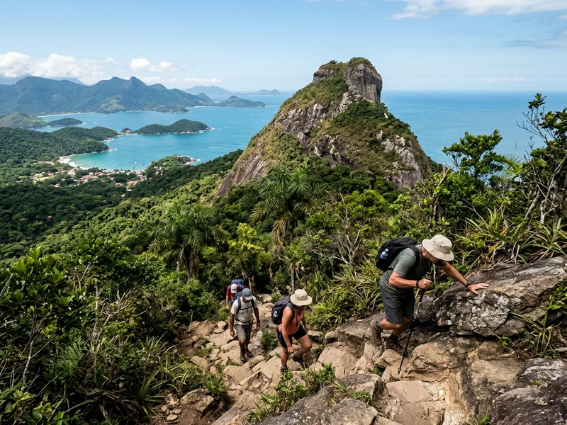 Roteiro vertiginoso desenhado para atletas e exploradores que exigem ritmo frenético e contato autêntico com a natureza indômita da Costa Verde 🌊. Durante três dias sem trégua, você conquistará o cume do Pico do Papagaio ⛰️, descerá em rapel técnico nas cascatas da Feiticeira, mergulhará nos abismos marinhos de Jorge Grego e enfrentará o turbilhão de corredeiras de classe IV no lendário Rio Mambucaba 🚣‍♂️. Finalize alçando voo de parapente nas alturas da Serra do Mar com vistas panorâmicas de tirar o fôlego 🪂.
